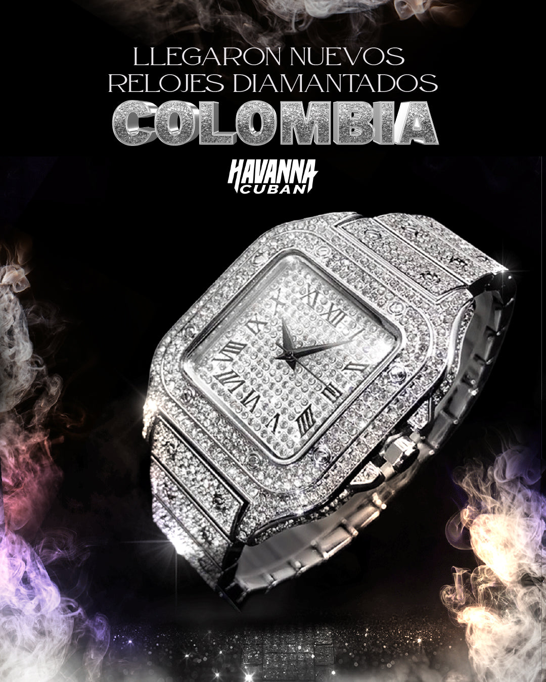 Reloj diamantado ICE VVS - HAVANNA CUBAN