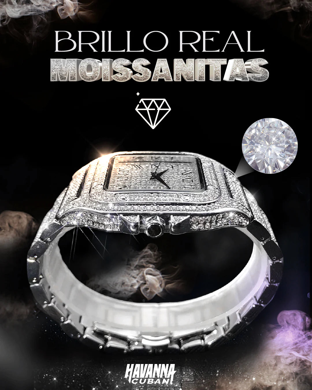 Reloj diamantado ICE VVS - HAVANNA CUBAN